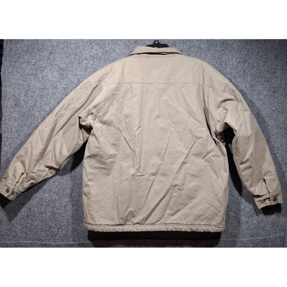 Rigo Sportswear Mens Tan Khaki 100% Cotton Canvas Full Zip Work Jacket Large - Picture 12 of 12